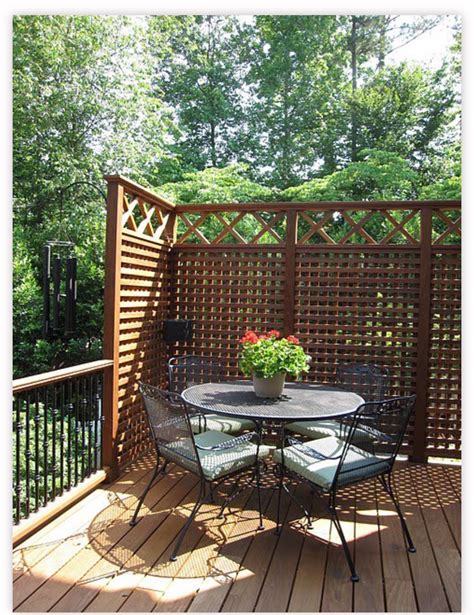 Stainless steel fence ideas 15. Porch privacy with trellis | Privacy screen outdoor ...