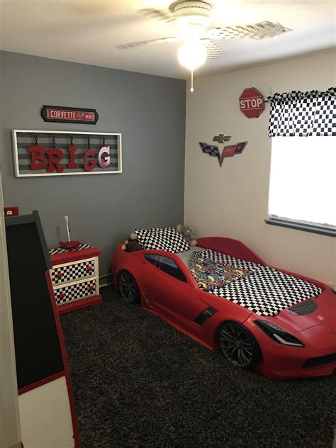 Car racing wall murals, boys bedroom car theme bedroom furniture. Pin by Andrea Dean Dierkes on Race car bedroom (With ...