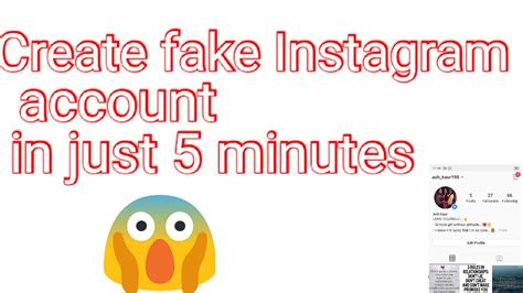 Create Fake Instagram Account In 5 Minuteshow To Create Fake