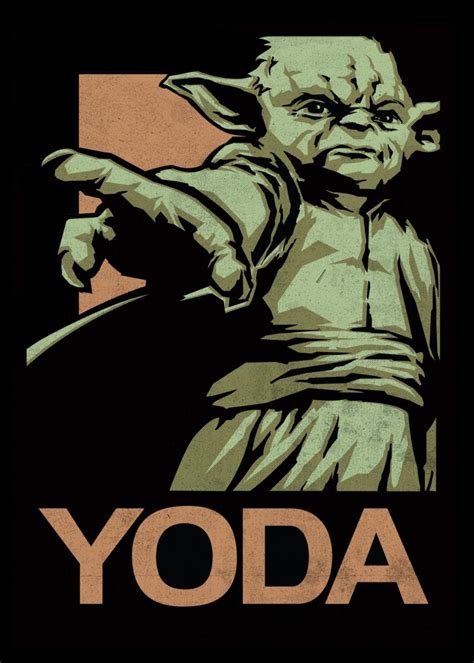 Master Yoda Poster By Star Wars Displate Star Wars Poster Yoda
