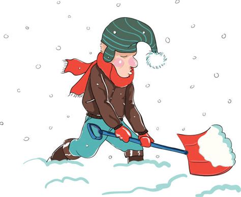 Best Shoveling Snow Illustrations Royalty Free Vector Graphics And Clip