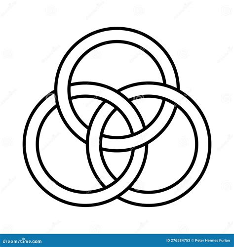 Three Interlaced Circles A Trinity Emblem Representing The Union