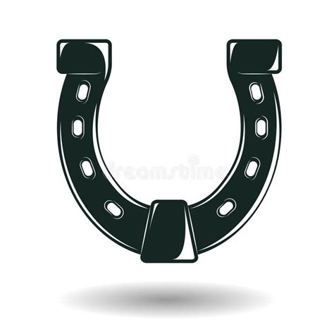 Monochrome Horseshoe Sign Stock Vector Illustration Of Background