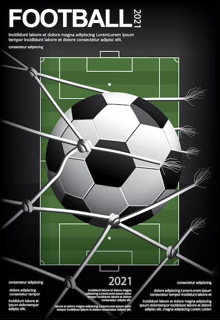 Premium Vector Soccer Football Poster Illustration