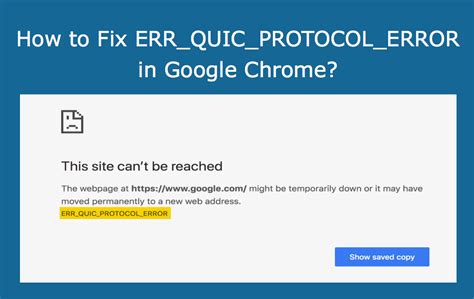 Fix ERR QUIC PROTOCOL ERROR In Chrome WebNots