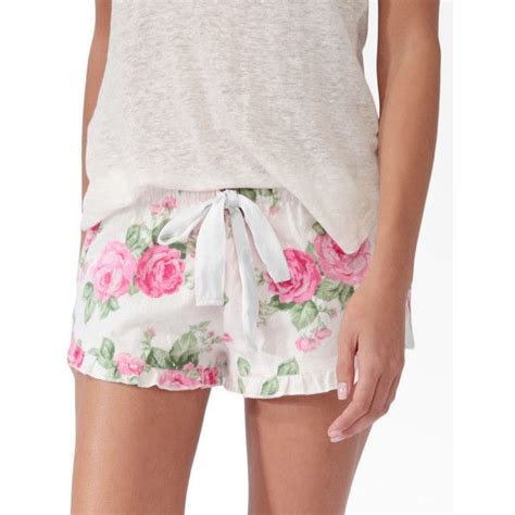 Forever 21 Scalloped Floral Pajama Shorts 680 Liked On Polyvore