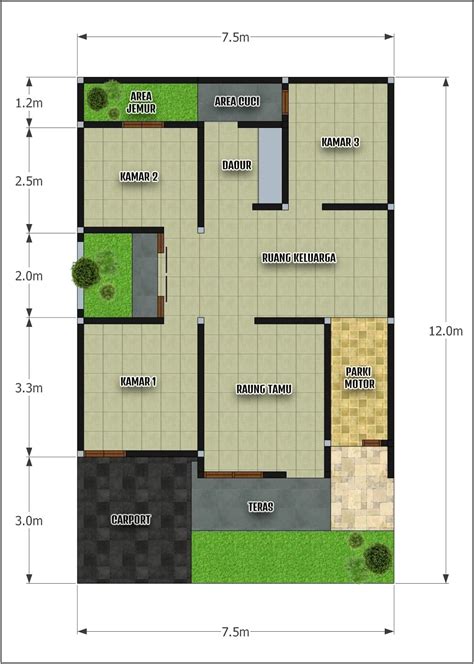 Denah Rumah Minimalis 2 Lantai 8x12 Two Story House D Vrogue Co