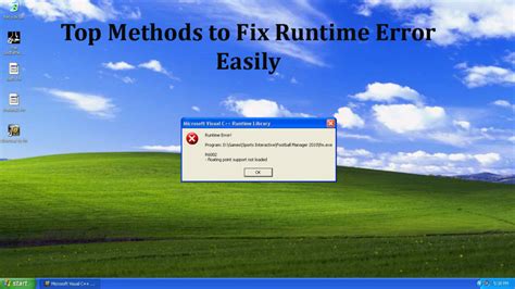 Top Methods To Fix Runtime Error Easily Fix Windows Errors Blog