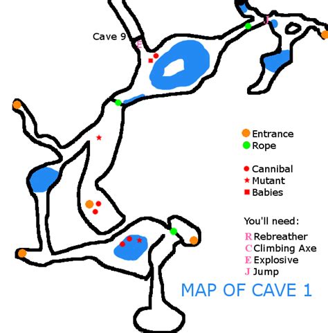 Simplified Map Of Cave 1 With Cannibal Locations Theforest