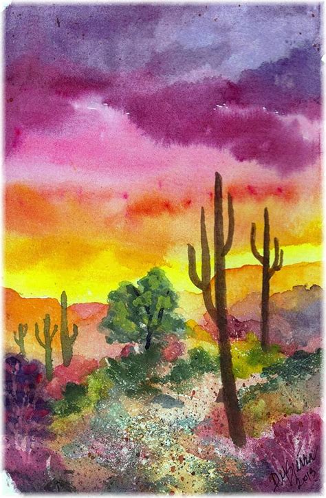 Southwest Sunset Painting By Dina Sierra