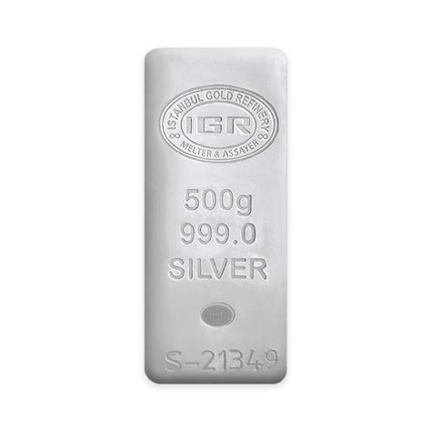 500 Gram Silver Bar Istanbul Gold Refinery Igr From Pimbex
