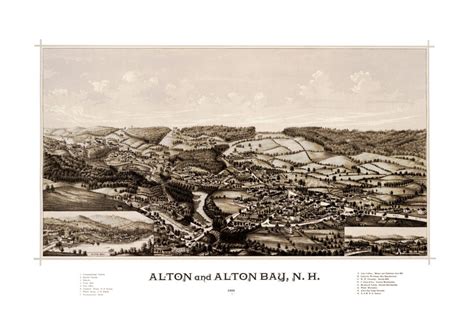 Vintage Map Of Alton New Hampshire In 1888 Knowol