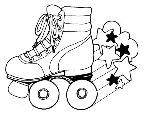 A Roller Skate Coloring Page Download Print Or Color Online For Free