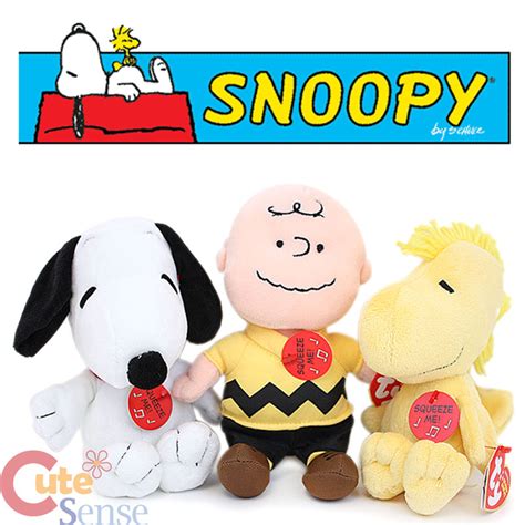 peanuts bean musical plush doll set 8 snoopy charlie woodstock 3pc set ebay