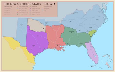 The New Southern States Redux 1900 Ad Rimaginarymaps