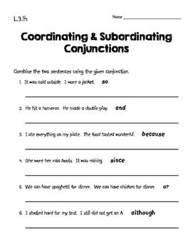 This is the currently selected item. Coordinating & Subordinating Conjunctions by Perfectly ...