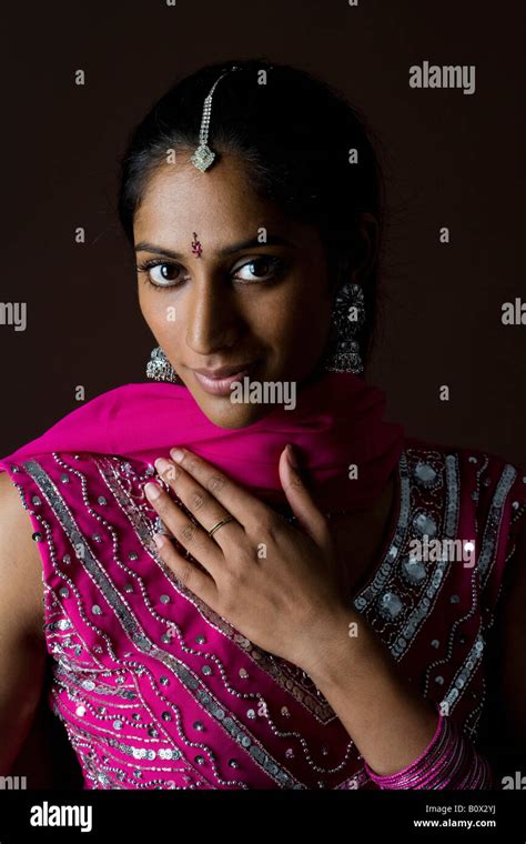 A Woman Dressed In Traditional Indian Clothing Stock Photo Alamy