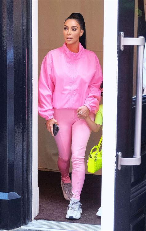 kim kardashian s pink outfits see pics hollywood life