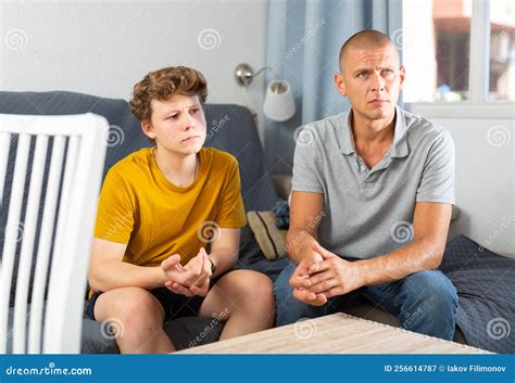 dad and teenager son having conversation stock image image of daddy 1417 256614787