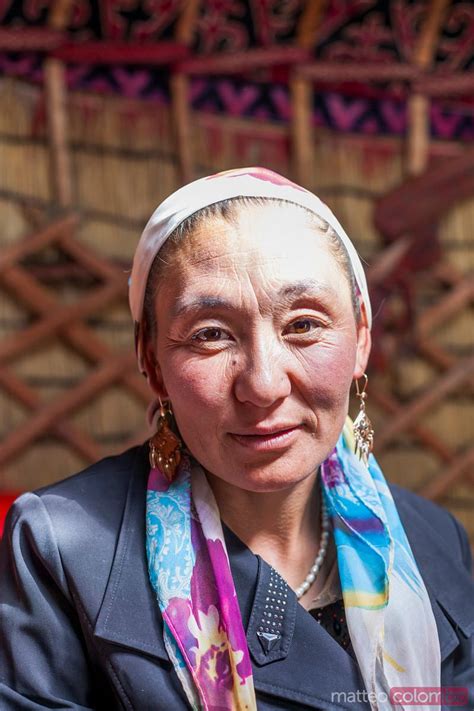 Portrait Of Adult Kyrgyz Woman Inside A Yurt Royalty Free Image