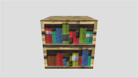 Minecraft Bookshelf Download Free 3d Model By Hralsei Ae8b80e