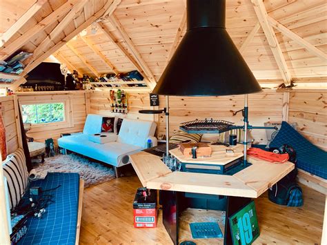Our cabins are designed to cope with a nordic climate. 10m Grill Cabin with extension BBQ Log Cabin from Carr Bank