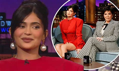 Kylie Jenner Despite Knee Injury Joins Mother Kris On The Late Late