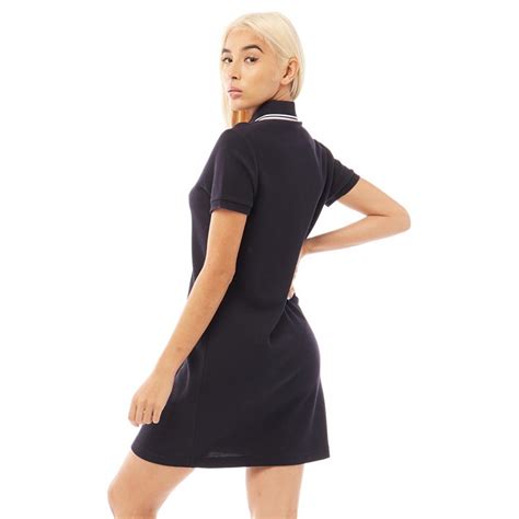 Buy Fred Perry Womens Mesh Cuff Pique Dress Navy