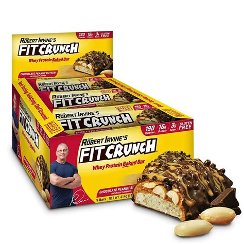 Fit Crunch Snack Size Protein Bar Chocolate Peanut Butter 16g Protein