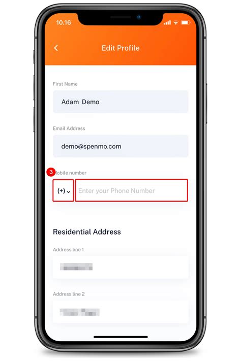 How To Update Mobile Number And Address In App Spenmo