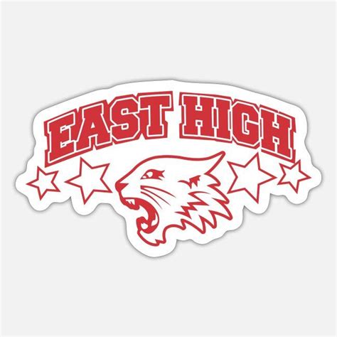High School Musical East High Logo Sticker East High School Junior