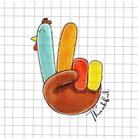 Thanksgiving Peace Sign Png Turkeys Peace Turkey Thankful Etsy