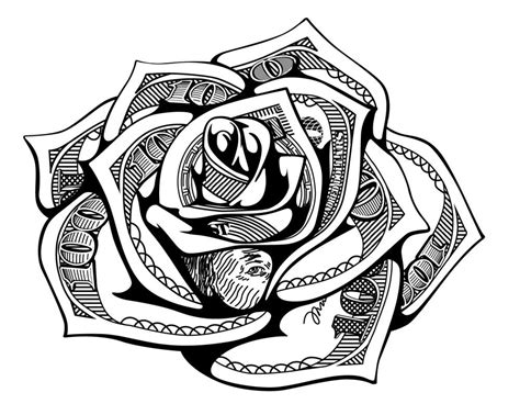 Money May Rose Tattoo Stencil Tattoo Stencil Outline Money Rose Tattoo