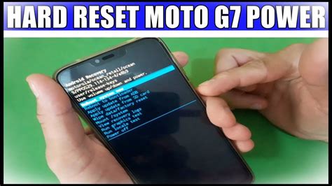 Como Fazer Hard Reset No Celular Motorola Moto G Power Youtube