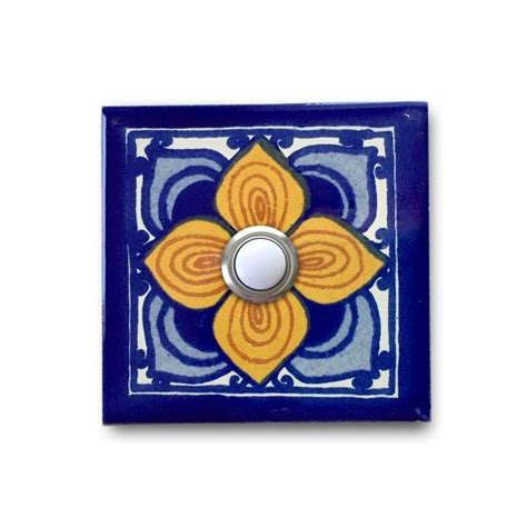 Our indoor doorbell cover boxes are charming and durable. CAD34 - 3x3 Handcrafted Ceramic Tile Doorbell Cover with ...