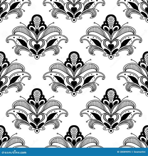 ornate floral persian seamless pattern stock vector illustration of backdrop adornment 38089095