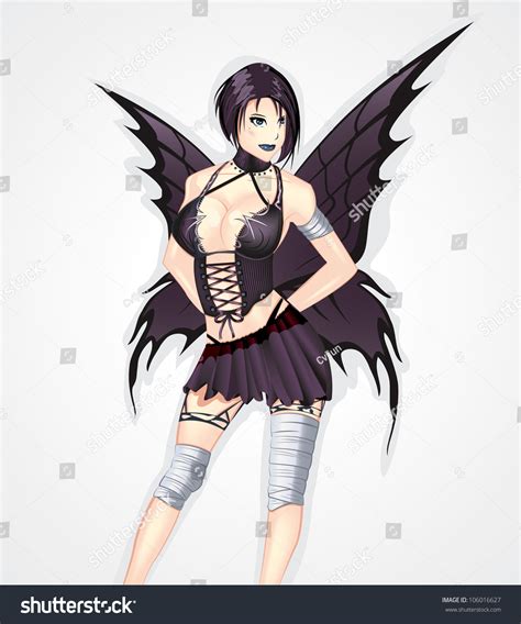 Isolated Warrior Girl Wings Anime Style Stock Vector 106016627 Shutterstock