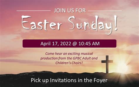 Join Us For Easter Sunday — Greater Portland Baptist Church Dr Rick