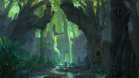 The Hunt In Applebottom Forest By Nick Ragetli Fantasy Forest Fantasy