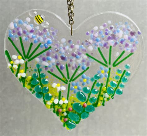 Fused Glass Make At Home Glass Heart Kit By Twice Fired