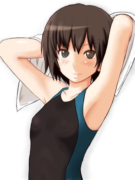 Safebooru Amagami Armpits Arms Up Bad Id Black Eyes Black Hair