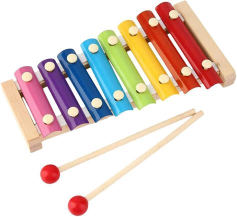 Intvn 8 Tone Natural Wooden Xylophone For Toddlerseducational Sound