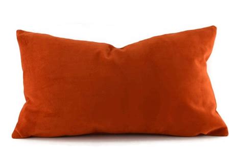 Silk Velvet Pillow Cover In Pumpkin Orange Handmade