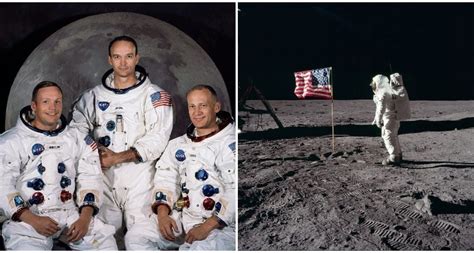 Neil Armstrong And Buzz Aldrin Walk On Surface Of Moon For First Time
