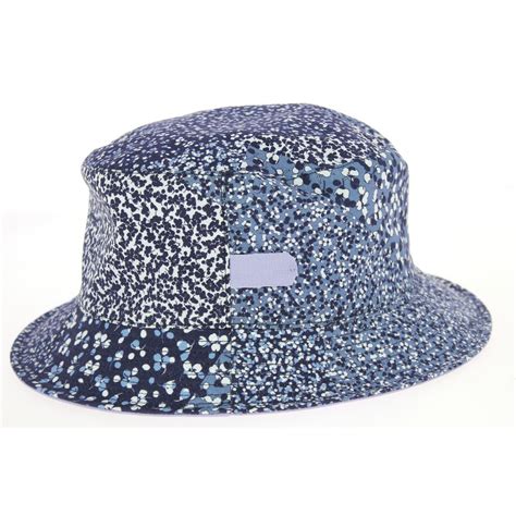 Reversible Bob Blandine Cotton Hat Blue Crambes Reference 10594