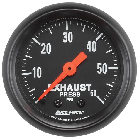 Auto Meter 2611 2 116 Exhaust Pressure 0 60 Psi Z Series