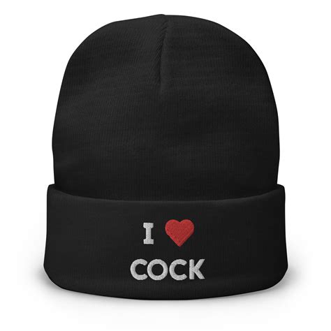 Embroidered Beanie I Love Cock Unisex Woman Man Funny Rude Ebay
