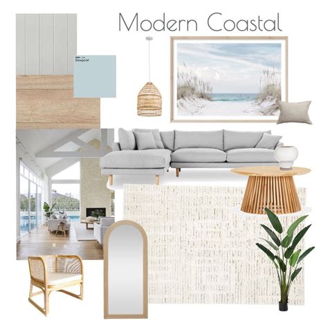 Modern Coastal Interior Design Mood Board By Thecuratedhaven Boho Chic