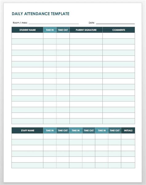 Attendance Register Template Word Hq Template Documents