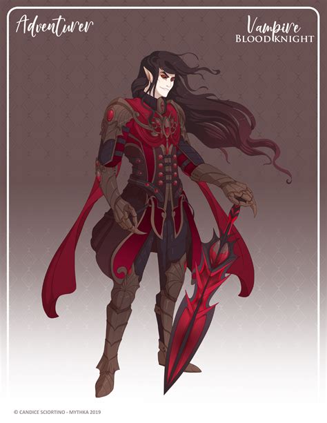 120 Adventurer Vampire Blood Knight By Mythka On Deviantart
